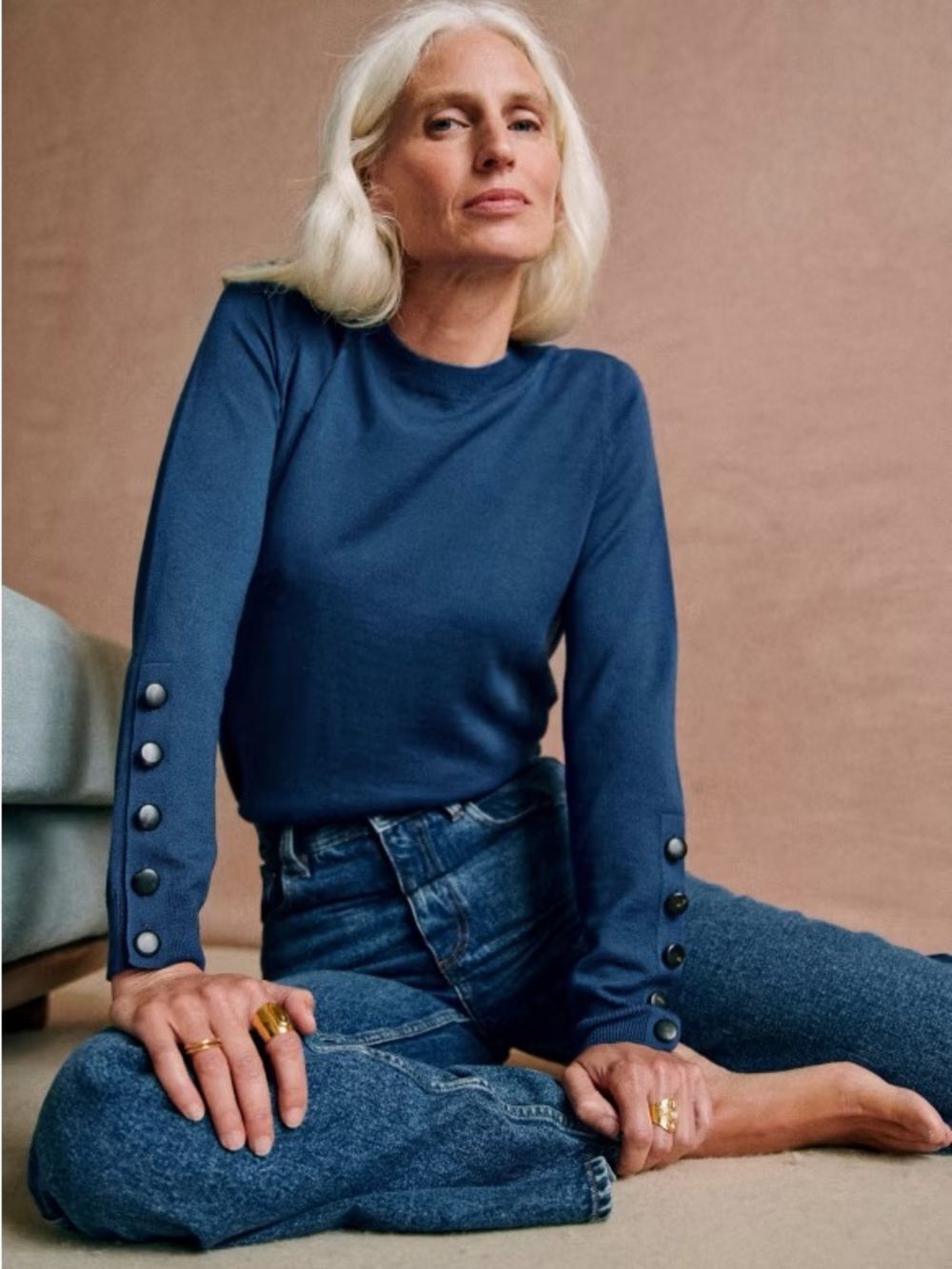 Sézane Paulo Jumper in Winter Blue